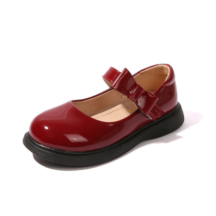 Girls Mary Jane ballerinas with decorative bow accent Mune Fashion