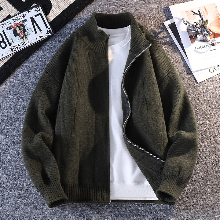 Men's Casual Windbreaker with High Collar Zip Mune Fashion