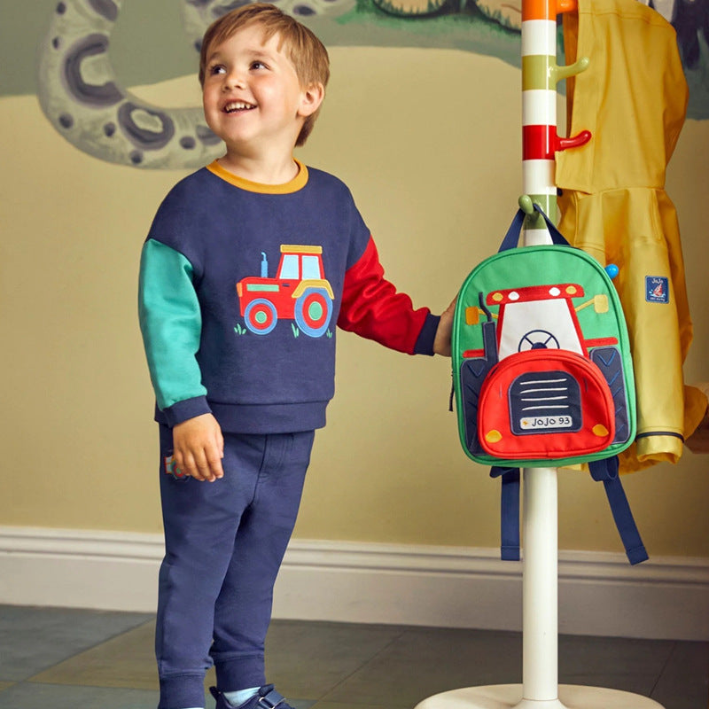 Boys' sweatshirt and jogger set with exciting tractor design Mune Fashion