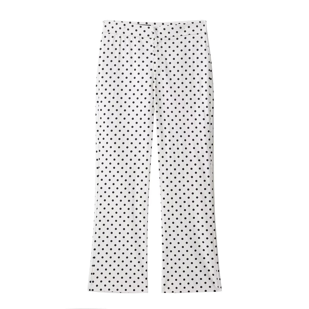Ladies short-cut rain jacket with polka dot pattern and adjustable drawstring Mune Fashion