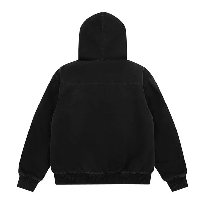 Women's padded hooded jacket with faux fur lining, cargo pockets and elastic cuffs Mune Fashion
