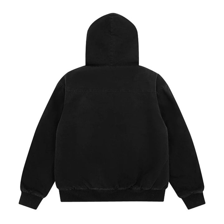 Women's padded hooded jacket with faux fur lining, cargo pockets and elastic cuffs Mune Fashion