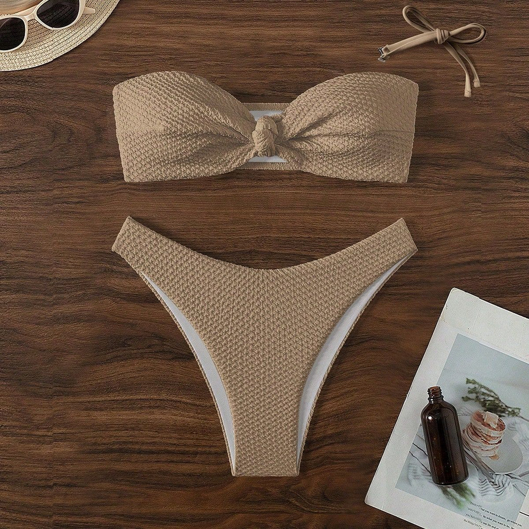Women's bandeau bikini with textured material Mune Fashion