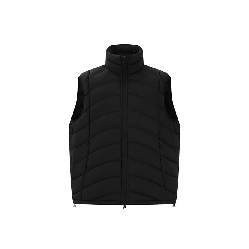 Unisex ultralight down look quilted vest with two-way zipper and stand-up collar Mune Fashion