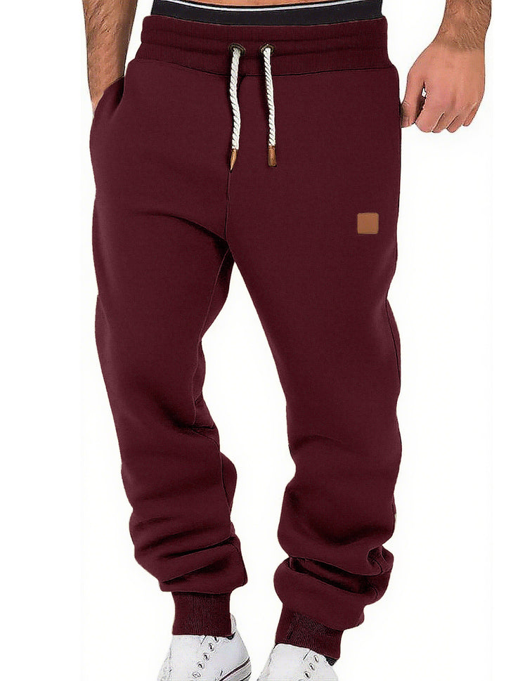 Men's Relax-Fit Fleece Jogging Pants with Cuffs and Drawstring Mune Fashion