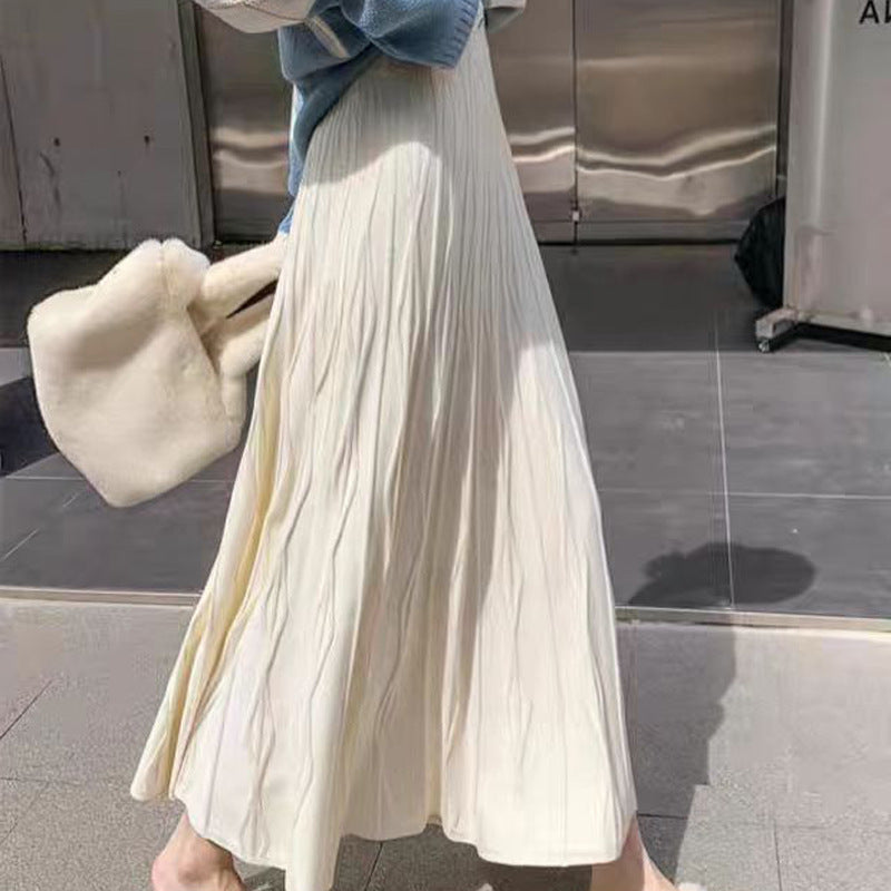 Ladies Elegant, pleated Maxi Skirt Mune Fashion