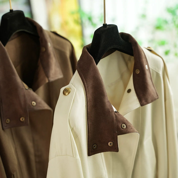 Women's stylish and elegant short jacket with velvet collar Mune Fashion
