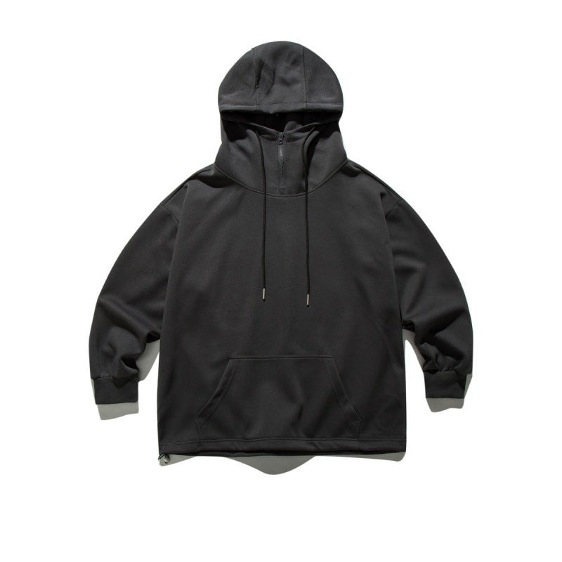 Unisex Oversize Hoodie with Half Zipper and Kangaroo Pocket Mune Fashion