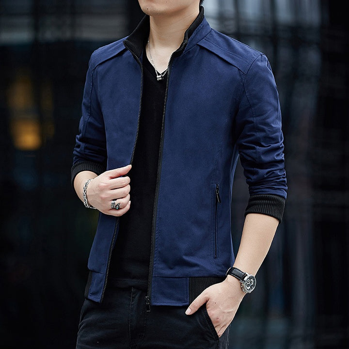 Men's Fashion Casual Jacket with Stand-Up Collar Mune Fashion