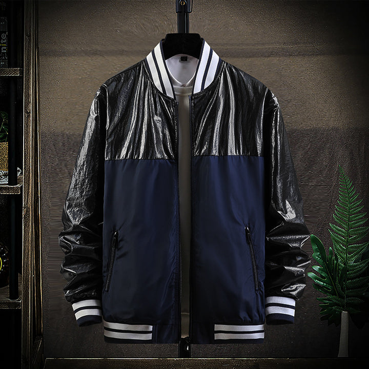 Men's Stylish Transitional Jacket with High-Shine Outer Material Mune Fashion