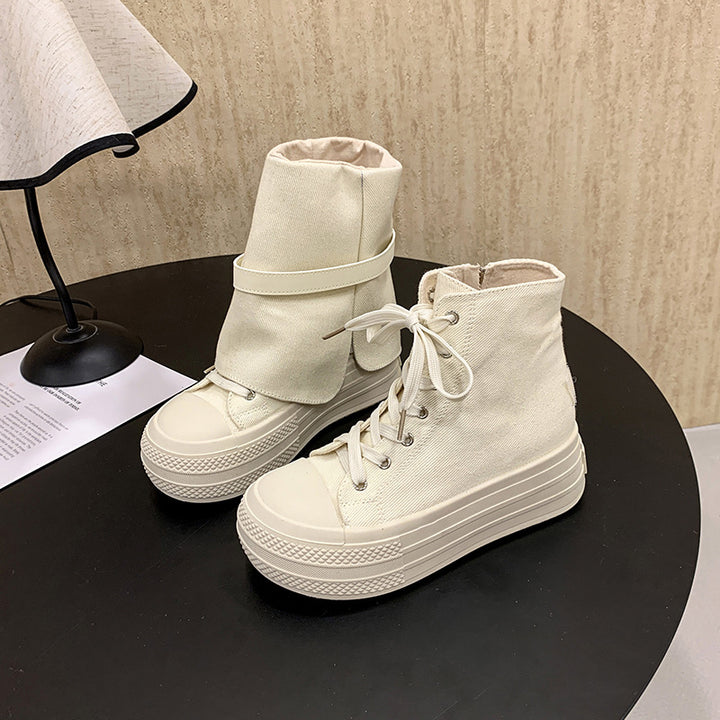 Women's Fashion Sneakers Boots with Unique Strap Design Mune Fashion
