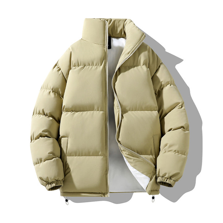 Men's insulated quilted jacket with high collar