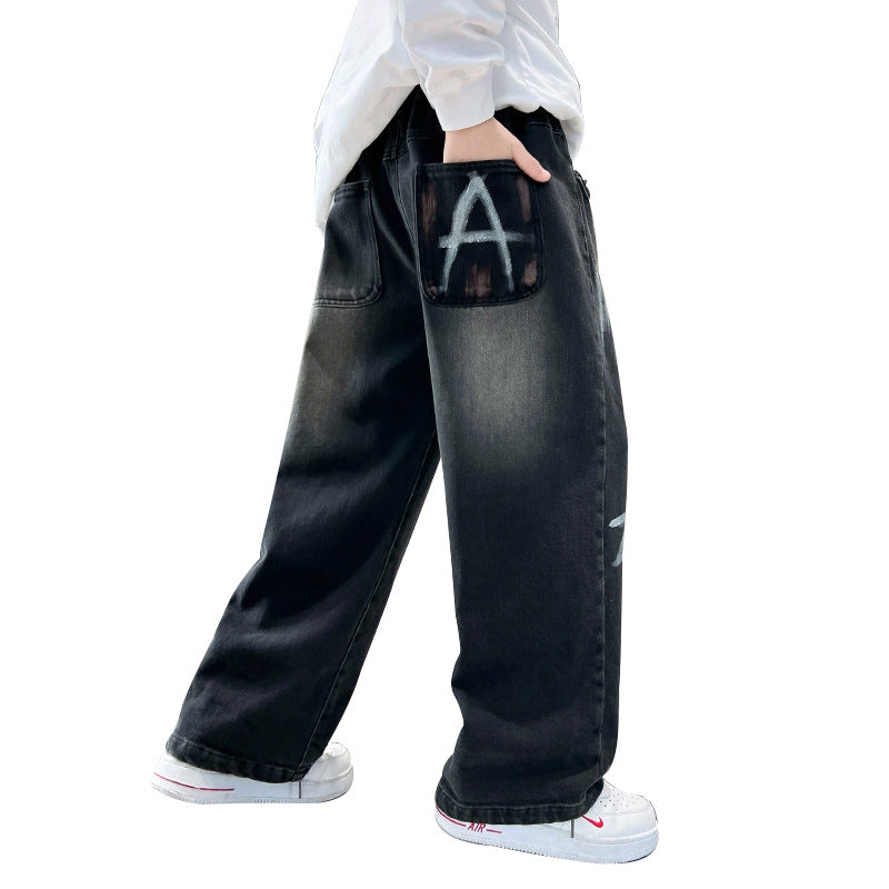 Unisex wide denim pants in fashionable oversized style Mune Fashion