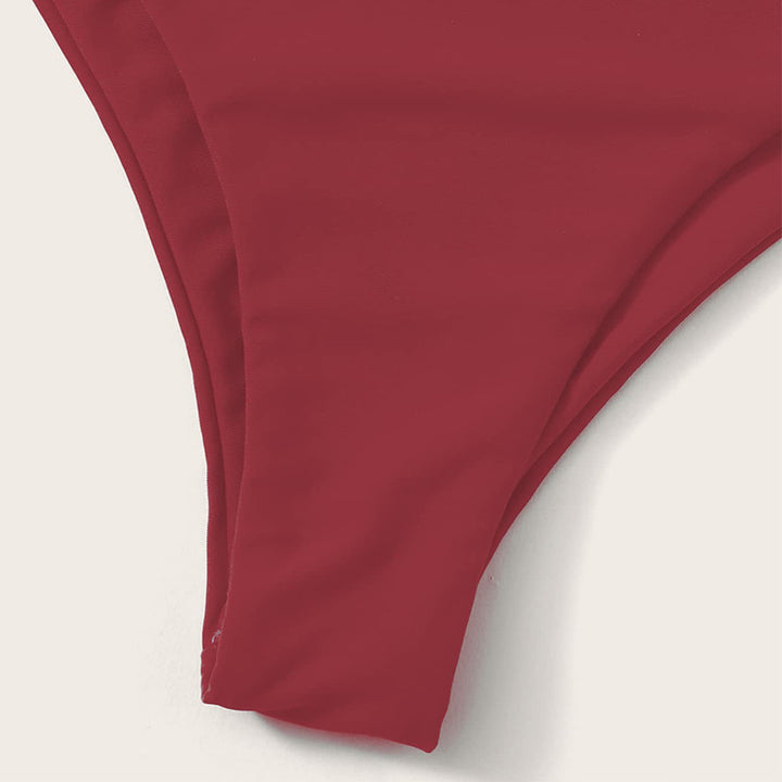 Ladies One-Sided Bikini with High Waist Cut and Elegant Ties Mune Fashion