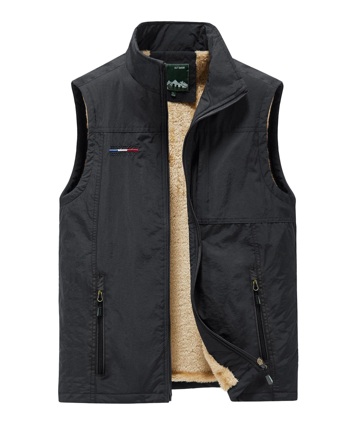 Men's Thermo Sleeveless Vest with Teddy Lining and Zipper Mune Fashion