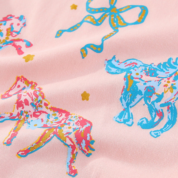 Girls T-Shirt with colorful horse print Mune Fashion
