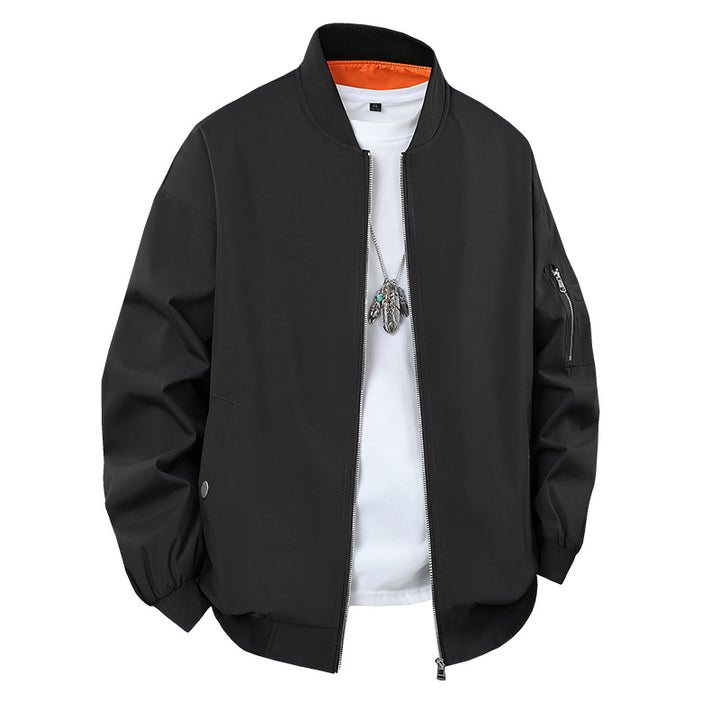 Men's leisure jacket with high collar and practical pockets Mune Fashion