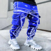 Men's Nan Bandana Cargo Jogging Pants with Drawstring and Elastic Cuffs Mune Fashion