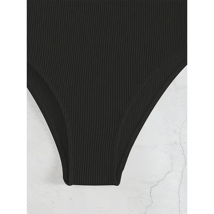 Women One-Piece Swimsuit with Elegant V-Neckline and Stylish Ring Detail Mune Fashion