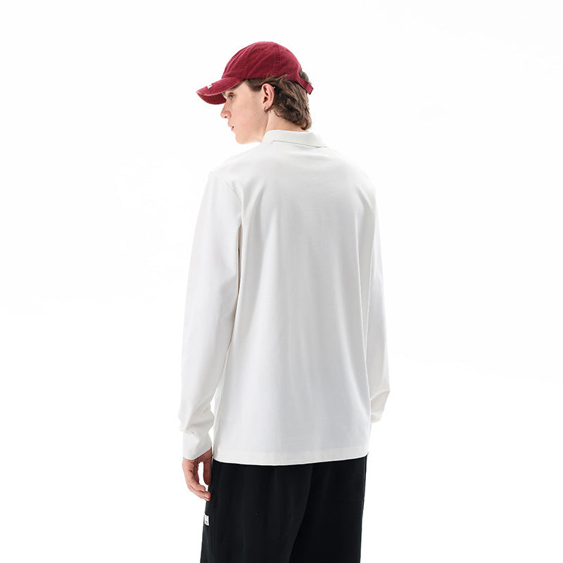 Unisex Oversized Halfzip Pullover with Shirt Collar and Technical Scuba Fabric Drune
