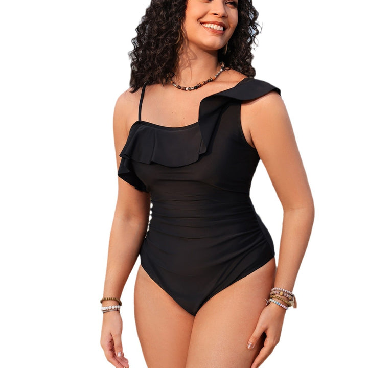 Women One-piece Swimsuit with Playful Ruffle Detail Mune Fashion