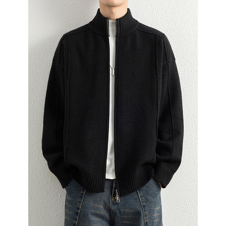 Men's High-Quality Cardigan with Stand Collar Mune Fashion
