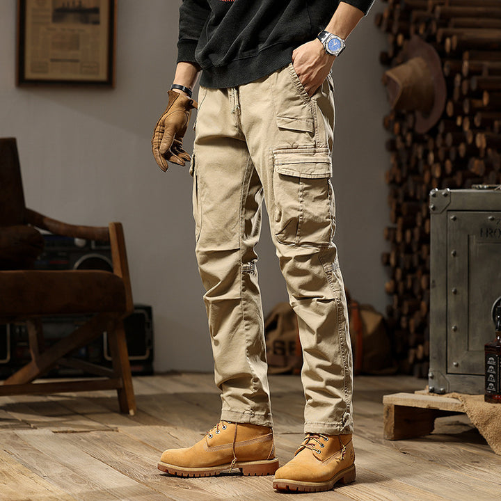 Men's Tactical Cargo Pants with Ankle Cuffs and Multiple Pockets Mune Fashion