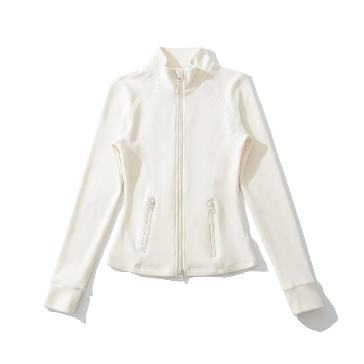 Women's Tailored Functional Fleece Jacket with Stand-up Collar and Shaping Seams Mune Fashion