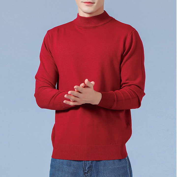 Men's Fine Mockneck Sweater made of high-quality fine knit with ribbed finishes Mune Fashion