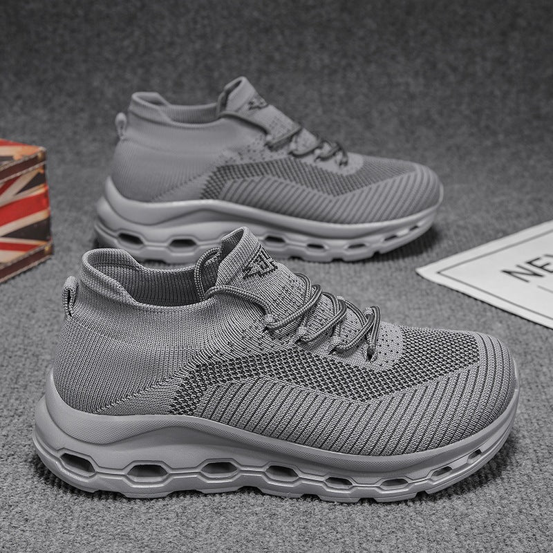 Unisex Breathable Knit Sneakers with Sock-Like Shaft and Cushioned Air Sole Mune Fashion