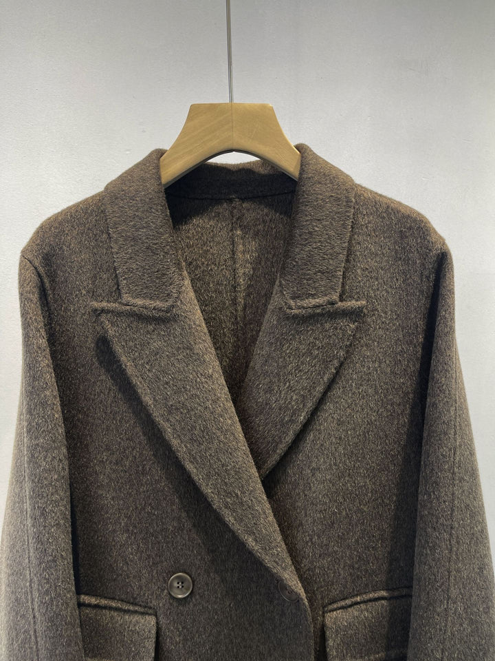Women Elegant Wool Blend Peacoat Mune Fashion