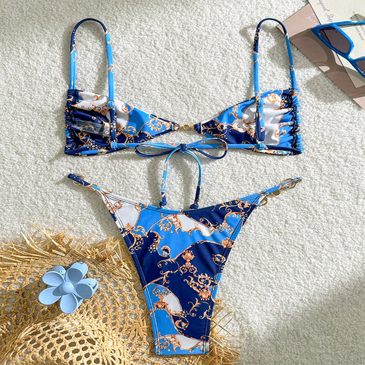 Ladies triangle bikini with elegant jewelry detail Mune Fashion