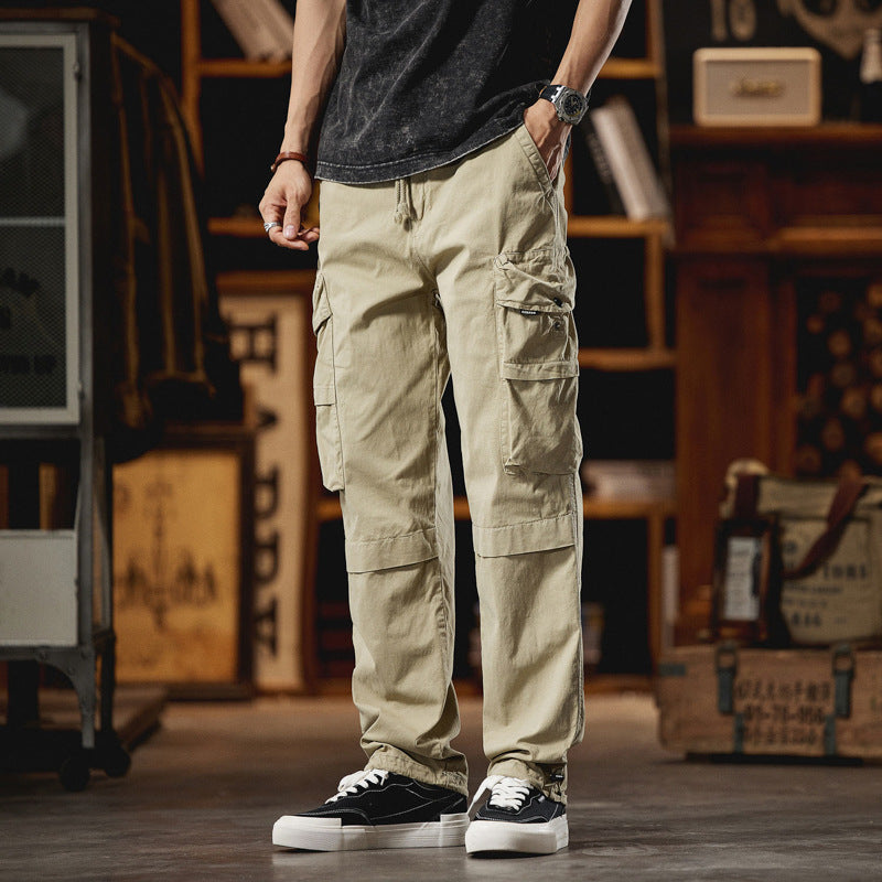 Herren Lässige Cargohose im Utility-Look mit Tunnelzugbund, Multifachtaschen und Kniepaneelen Mune Fashion
