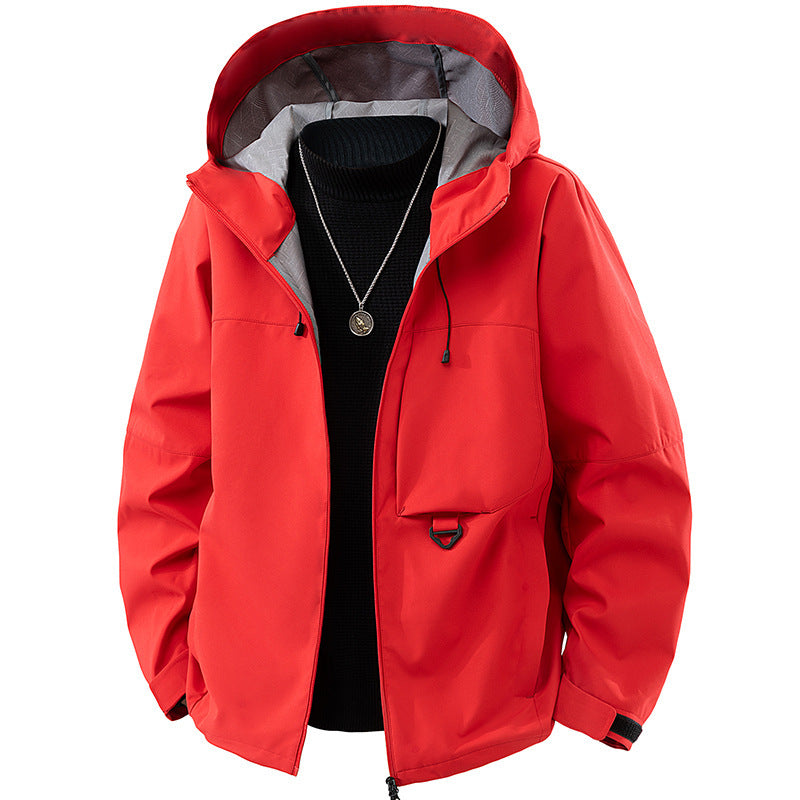 Men's technical hooded softshell jacket with adjustable hood and utility pockets Mune Fashion
