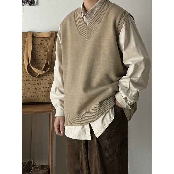 Men's Fashionable Chunky Knit Sweater Without Sleeves Mune Fashion