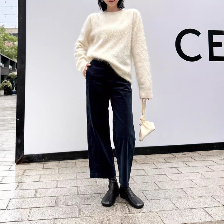 Women Elegant and Comfortable Fabric Trousers Drune
