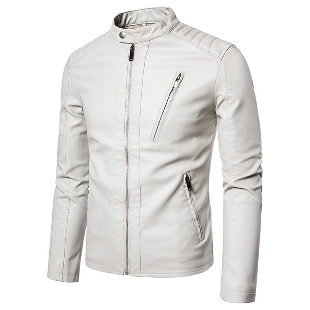 Men's Fashion Biker Jacket with Quilted Details Mune Fashion