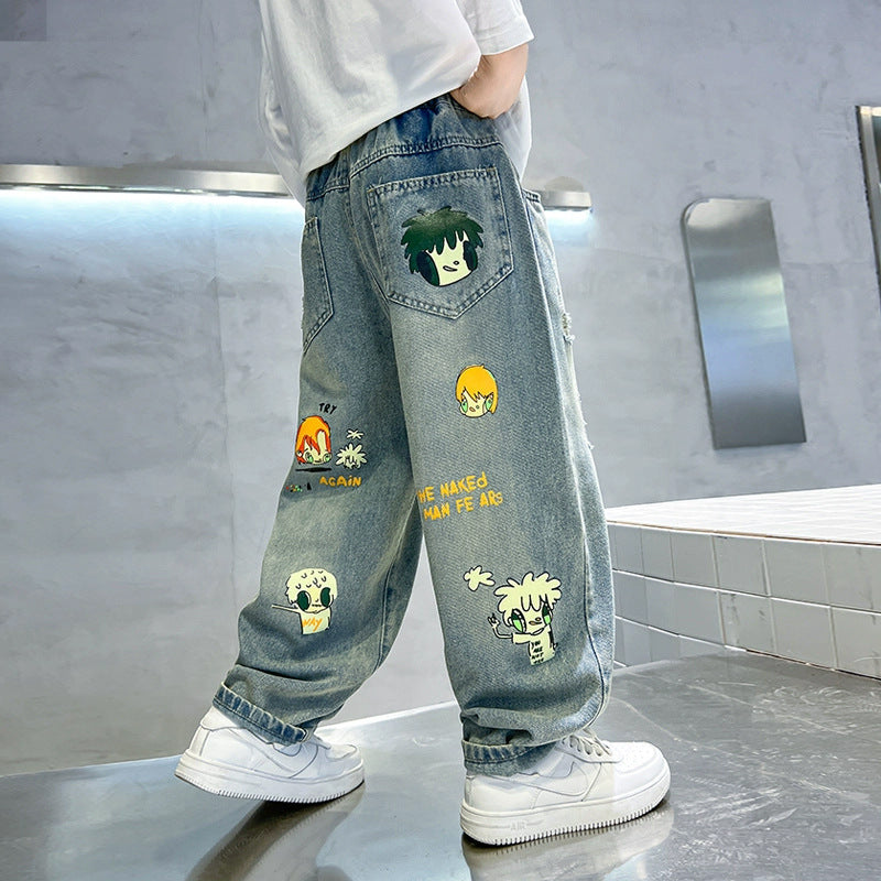 Unisex casual jeans with colorful graphics Mune Fashion