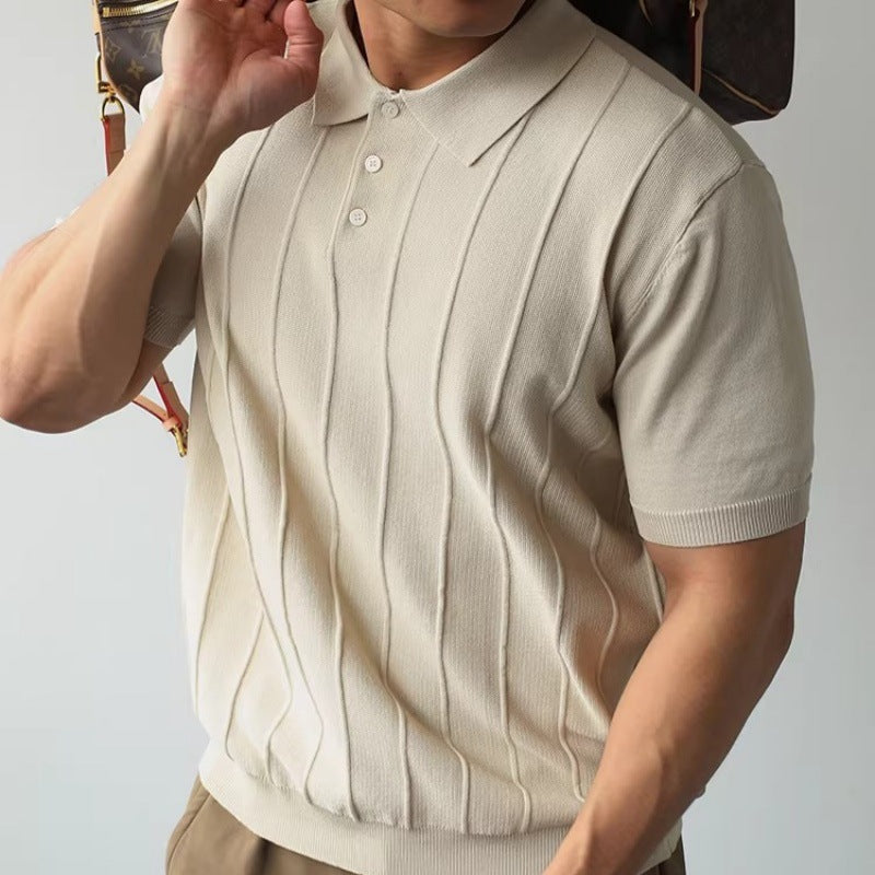 Men's Short Sleeve Polo Shirt with Structure Mune Fashion
