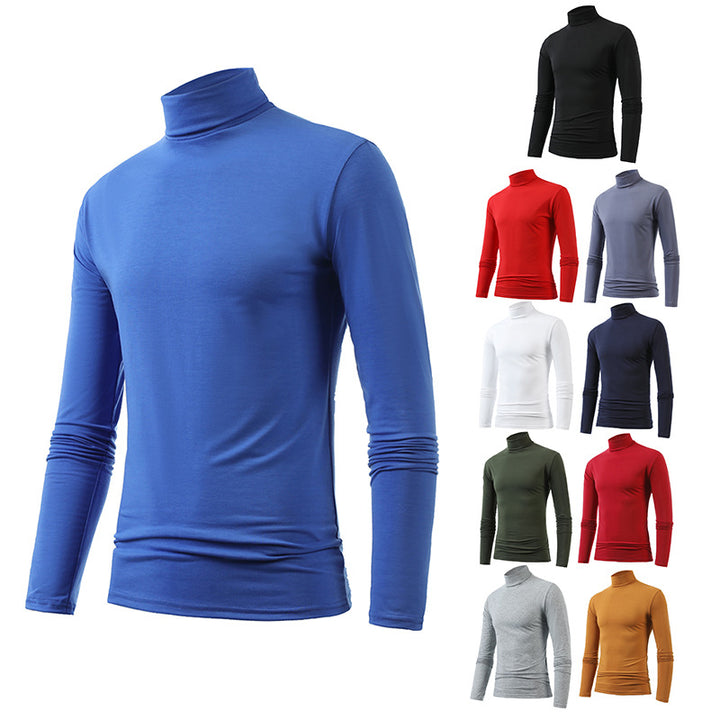 Men's slim turtleneck long sleeve shirt made of fine cotton stretch Slim Fit Mune Fashion