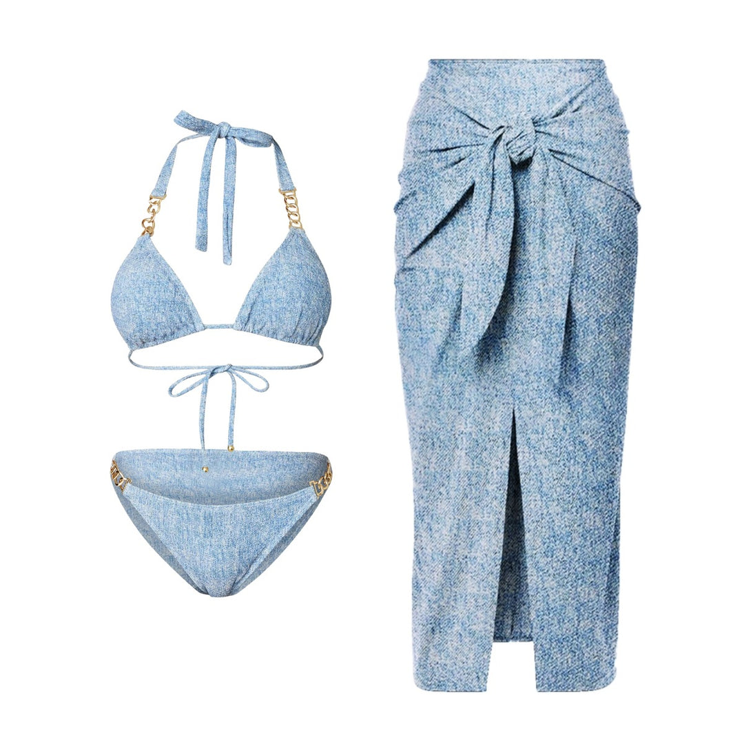 Ladies bikini set with wrap skirt Mune Fashion