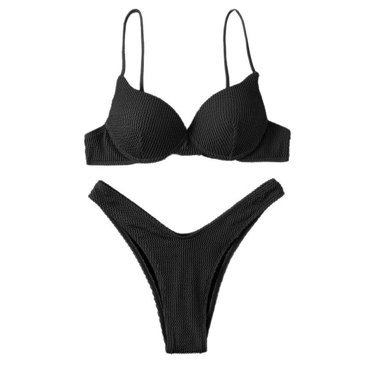 Women High-waisted Bikini Set with Padded Top Mune Fashion