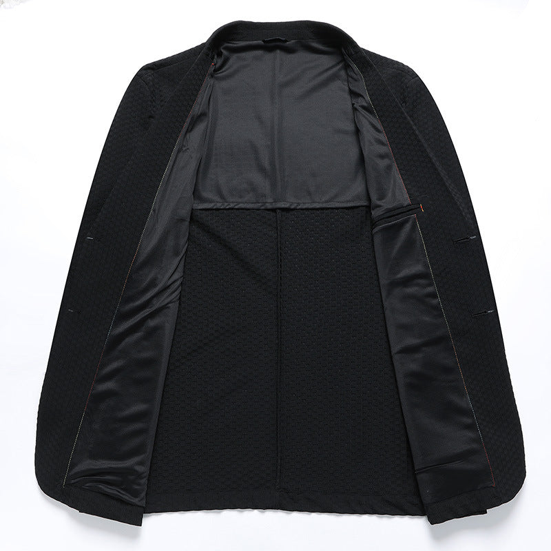 Men's Slim Structured Single-Breasted Blazer with Patch Pockets Mune Fashion