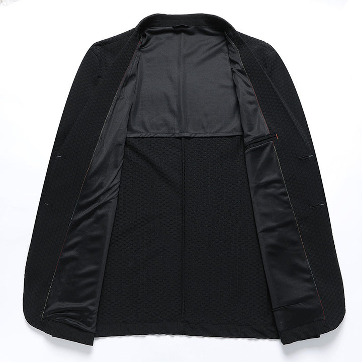 Men's Slim Structured Single-Breasted Blazer with Patch Pockets Mune Fashion