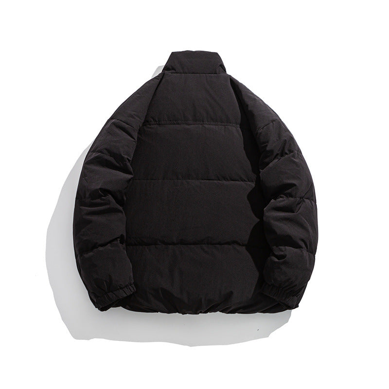 Men's Padded Short Thermal Jacket with High Stand-Up Collar and Adjustable Velcro Cuffs Mune Fashion