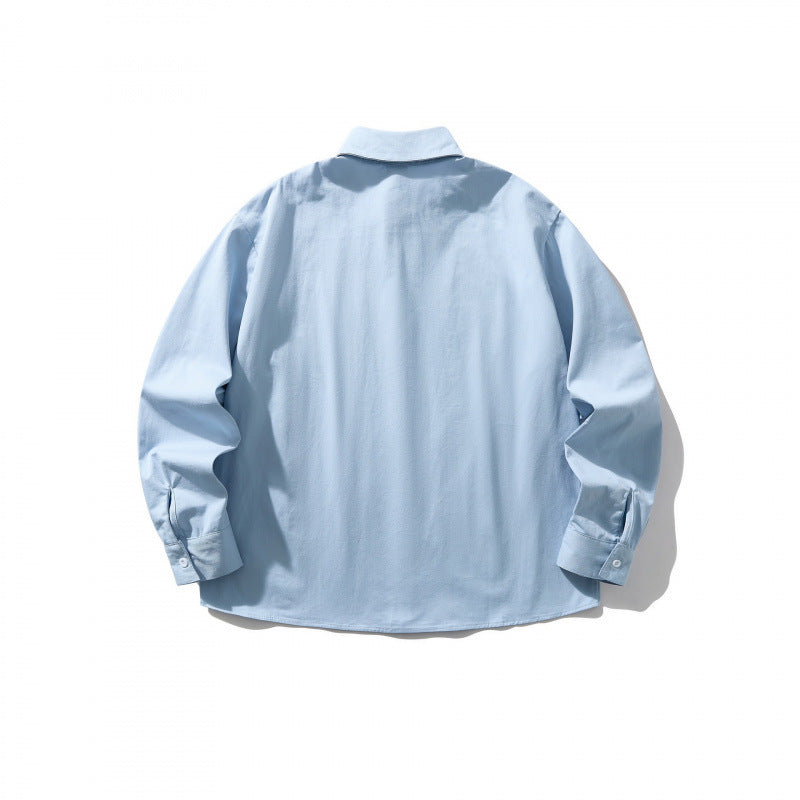 Unisex Oversized Shirt Jacket with concealed button placket, boxy silhouette and rounded hem Mune Fashion