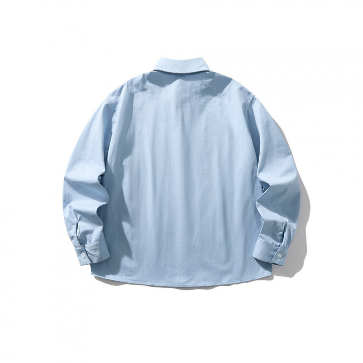 Unisex Oversized Shirt Jacket with concealed button placket, boxy silhouette and rounded hem Mune Fashion