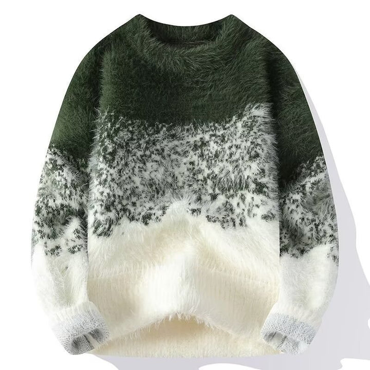 Ladies Cozy Round Neck Sweater made of Fluffy Material Mune Fashion