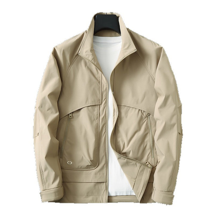 Men's Lightweight Utility Field Jacket with Adjustable Hem and Concealed Zipper Pockets Mune Fashion