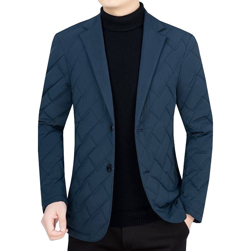 Men's Quilted Business Blazer with Light Thermal Insulation Mune Fashion